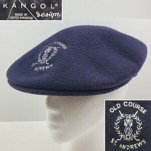 Kangol 504 Cap Hat Old Course St. Andrews Golf Newsboy Wool Embroidered Large